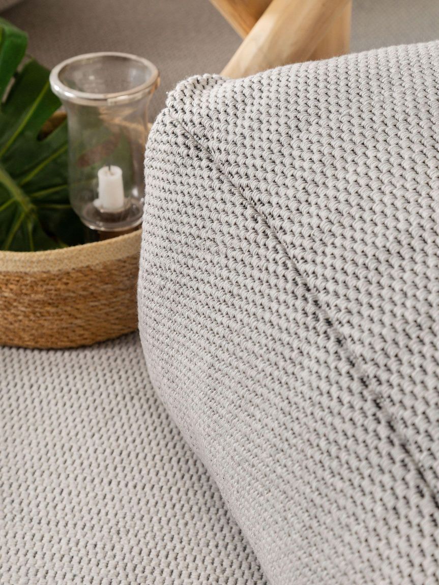 Pouf Bora 68x68x25 cm Hellgrau