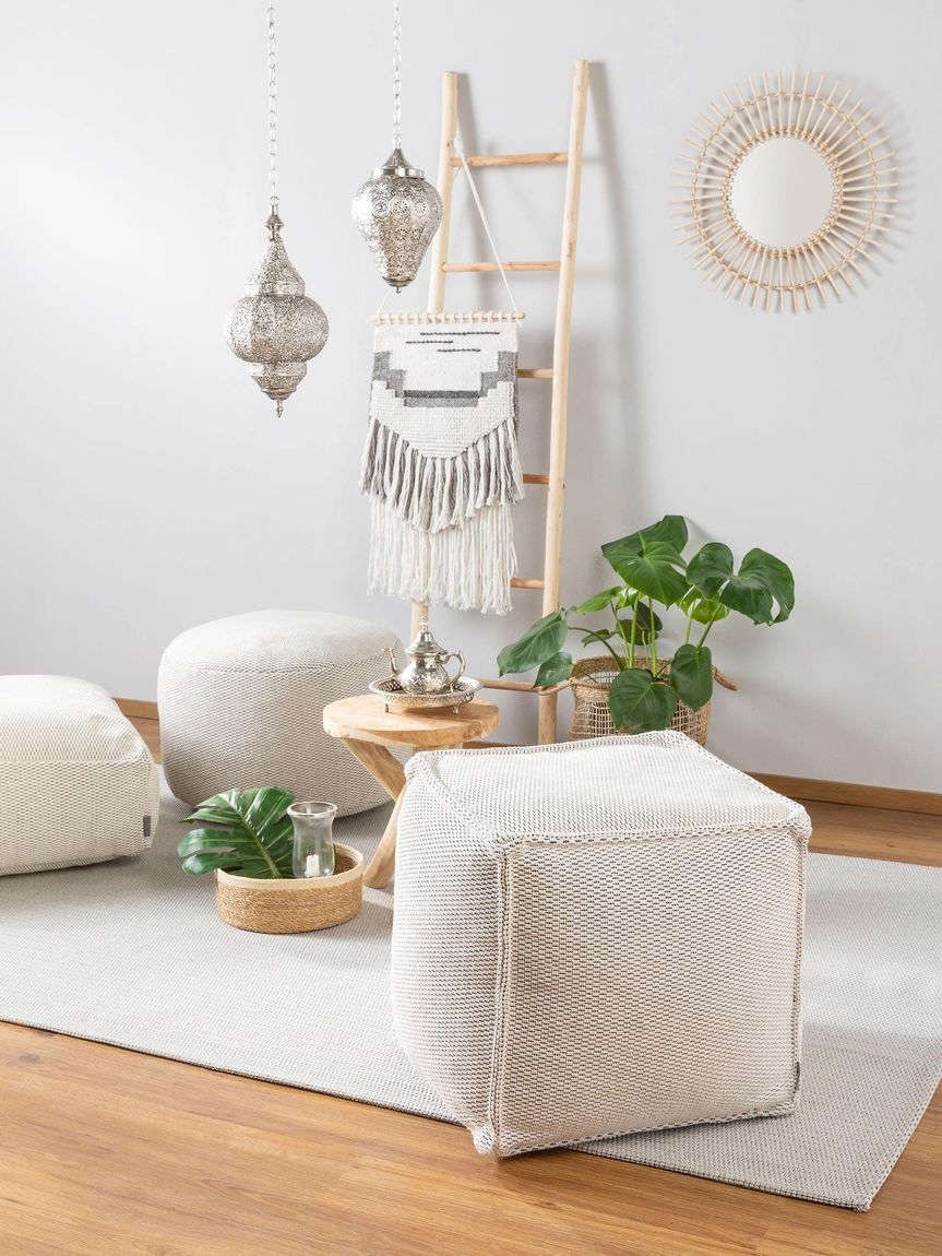 Pouf Bora 50x50x50 cm Creame