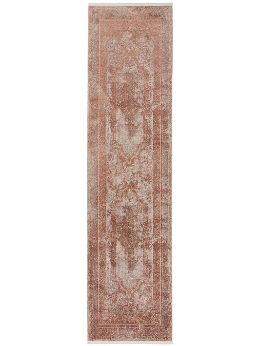 Viskoseteppich Läufer Zaza 80x300 cm Kupfer