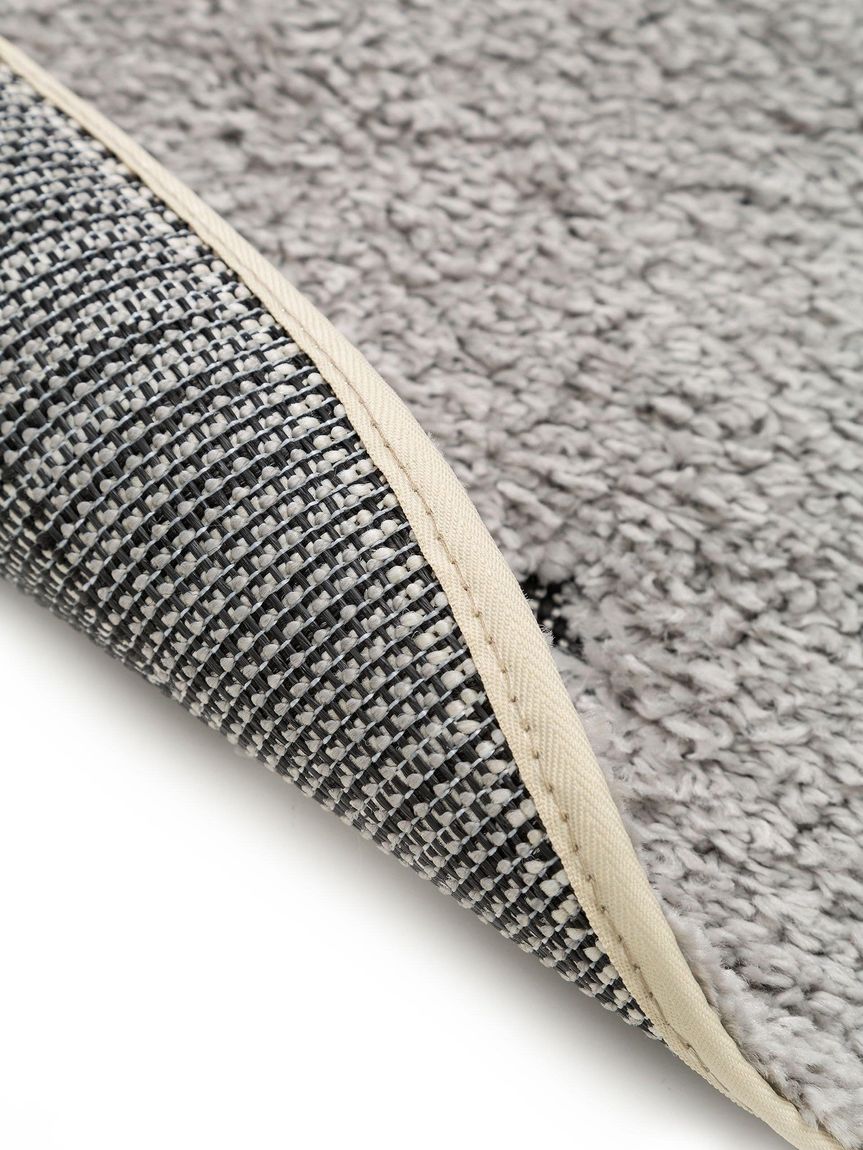 Kinderteppich Carlo Ø 120 cm rund Grau / Weiß