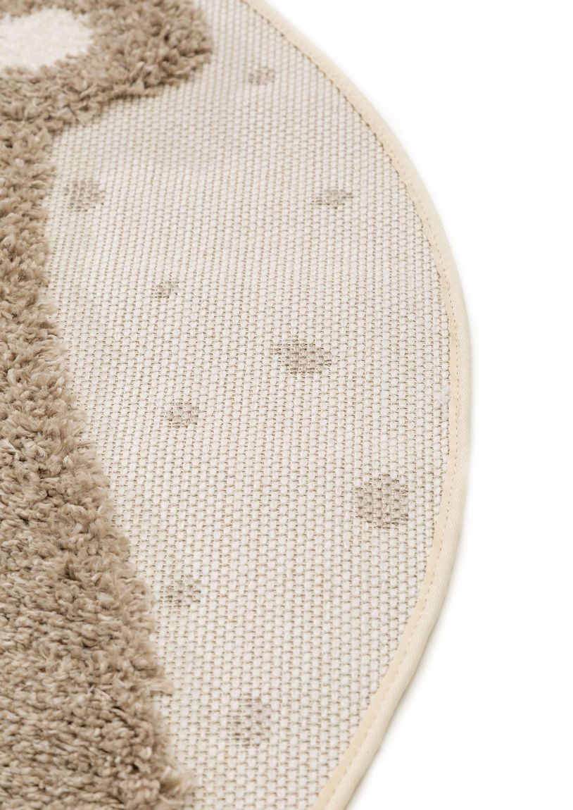 Kinderteppich Carlo Ø 120 cm rund Creame / Taupe