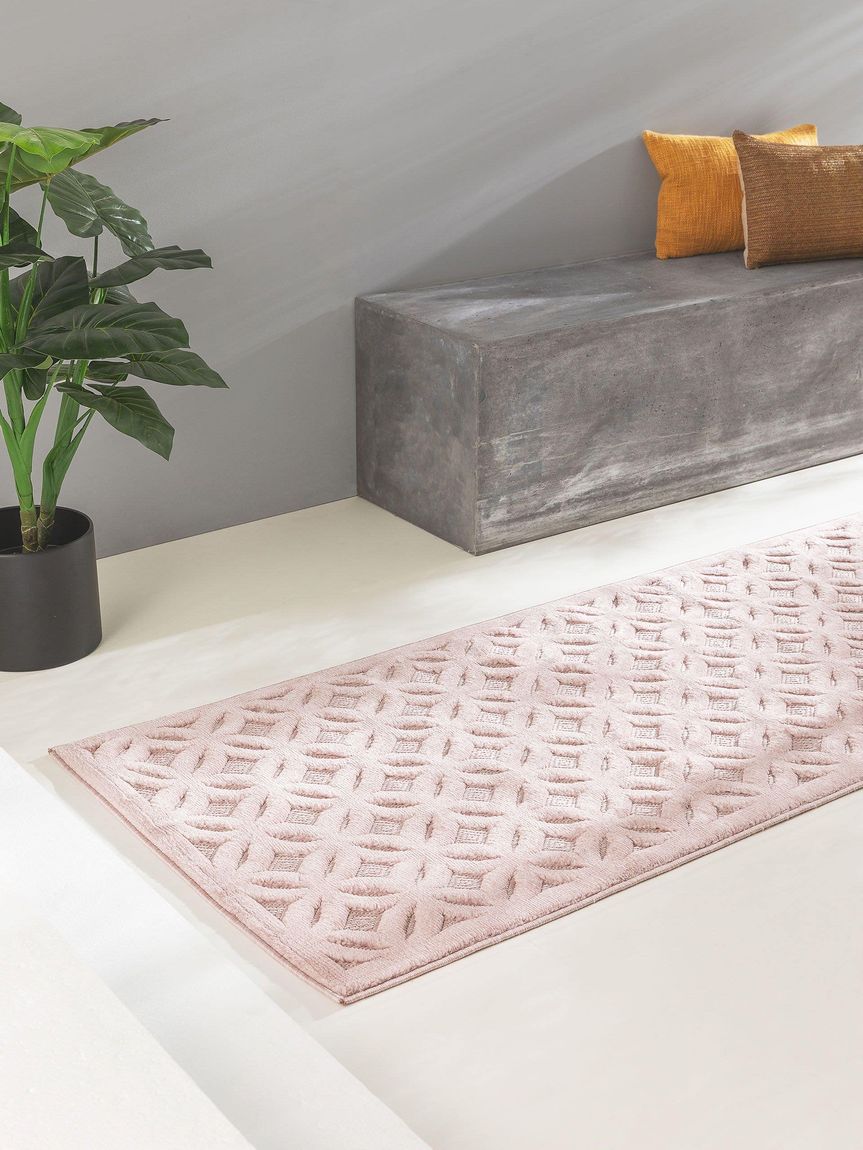 In- & Outdoor Teppich Bonte Läufer  Rosa