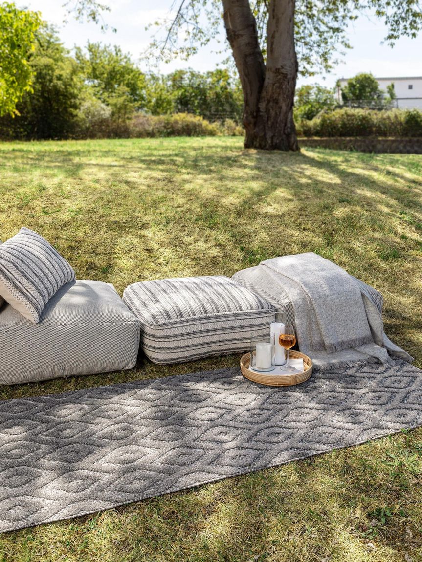 In- & Outdoor Läufer Bonte 75x220 cm Grau