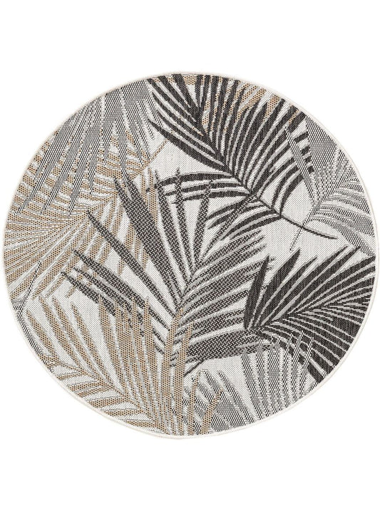In- & Outdoor Teppich rund Cleo Schwarz