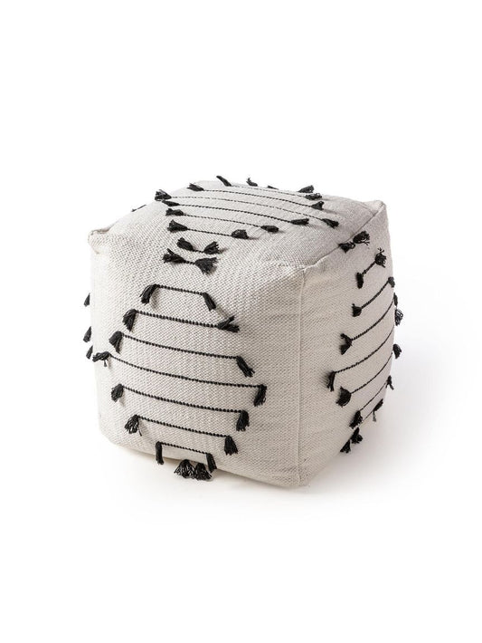 Pouf Bo 45x45x45 cm Elfenbein - Voelpe