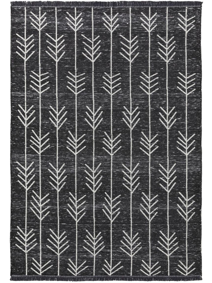 Teppich aus recyceltem Material Vigo Beige / Schwarz