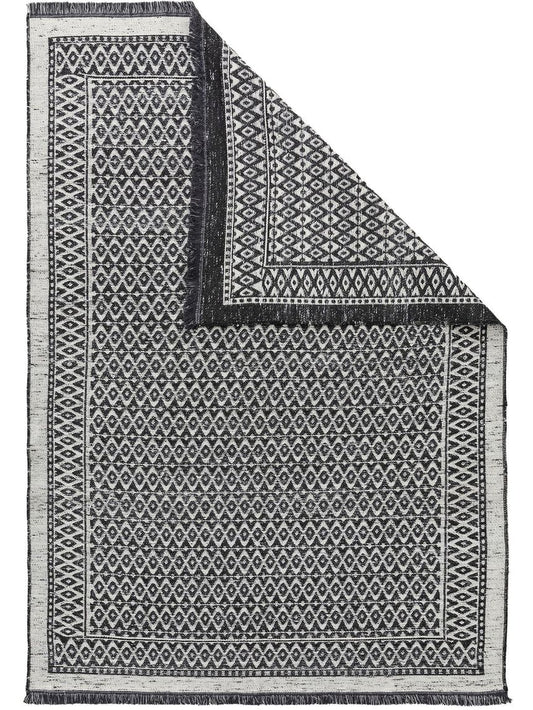 Teppich aus recyceltem Material Vigo Beige / Schwarz