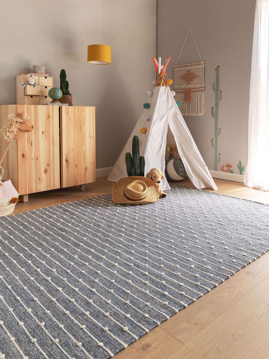Kinderteppich Lupo Blau