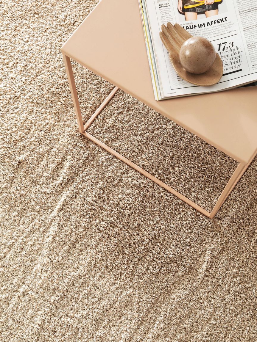 Hochflorteppich Soda 160x160 cm Beige
