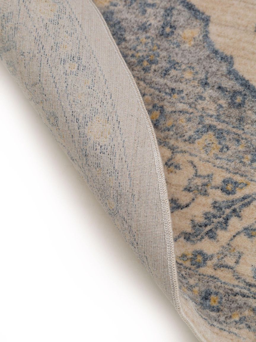 Viskoseteppich rund Haven Ø 160 cm rund Blau