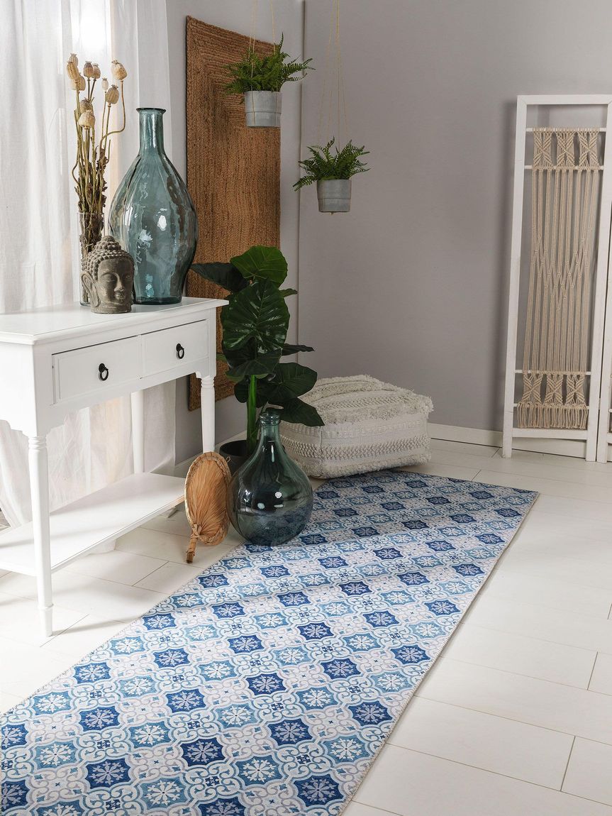 Läufer Laury 80x240 cm Blau