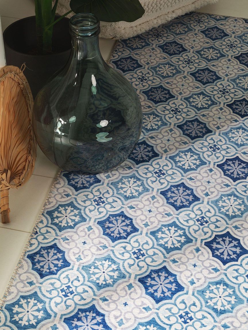 Läufer Laury 80x240 cm Blau