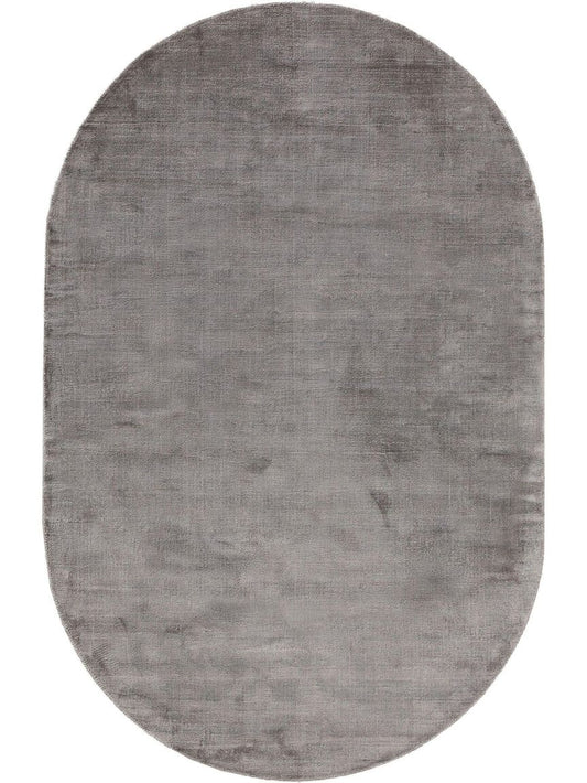 Viskoseteppich oval Nela 150x230 cm Grau