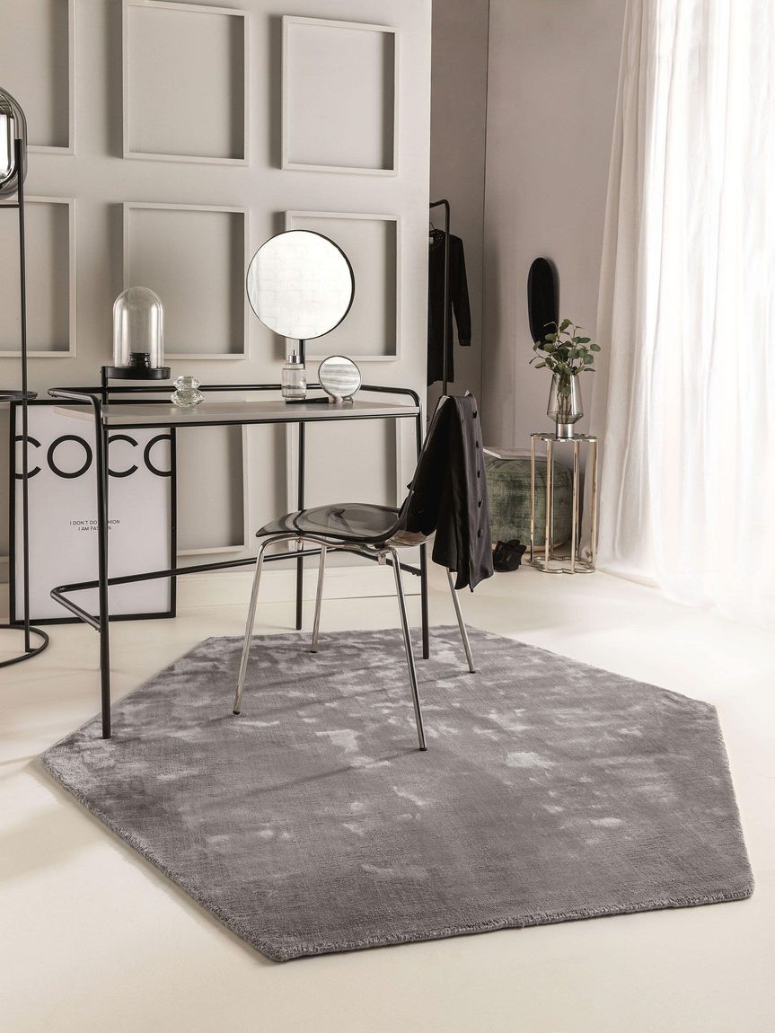 Viskoseteppich Nela 150x170 cm Grau