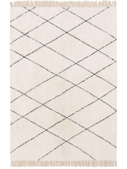 Waschbarer Baumwollteppich Naomi Creame