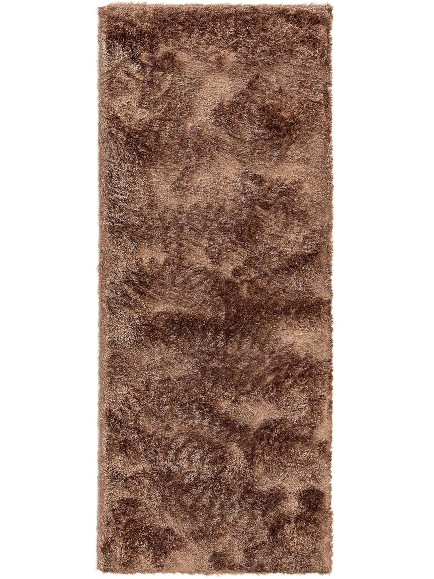 Hochflorteppich Läufer Francis 80x200 cm Braun