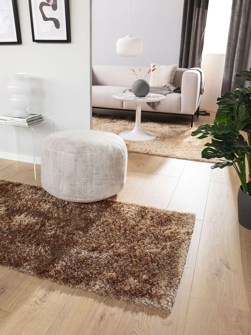 Hochflorteppich Läufer Francis 80x200 cm Beige / Hellbraun