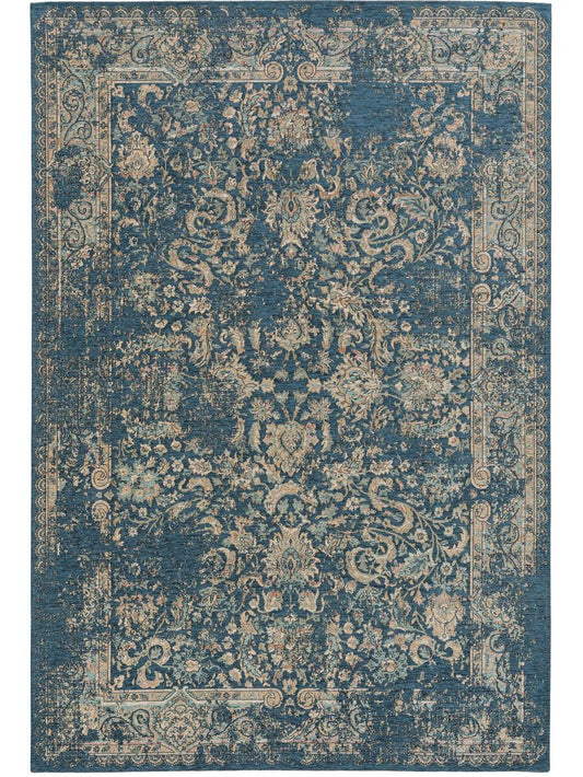 Flachgewebeteppich Frencie Blau