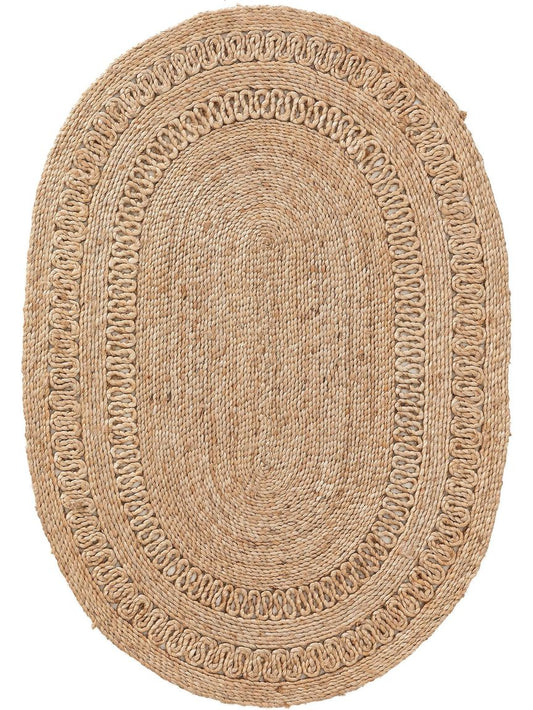 Juteteppich oval Kamala 80x120 cm Natur