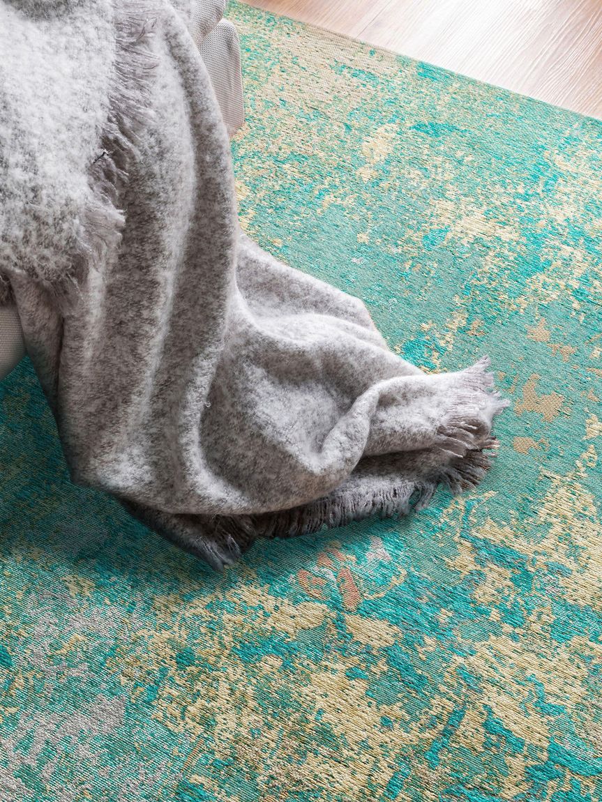 Flachgewebeteppich Stay Türkis