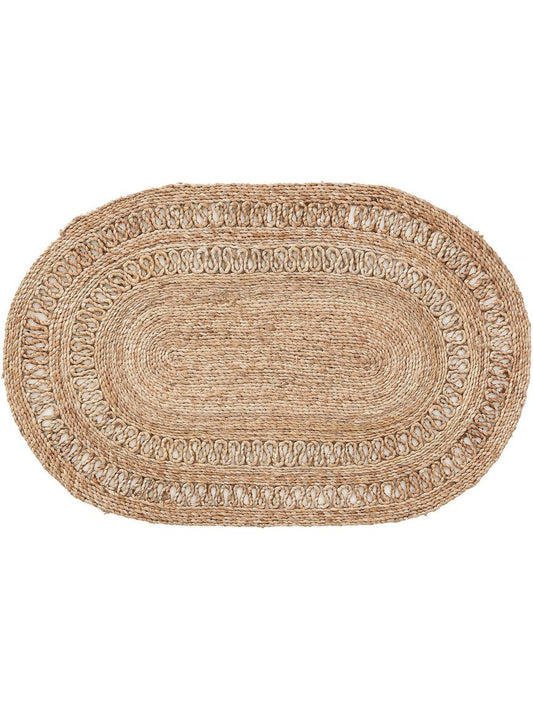 Fußmatte oval Kamala 60x90 cm Natur