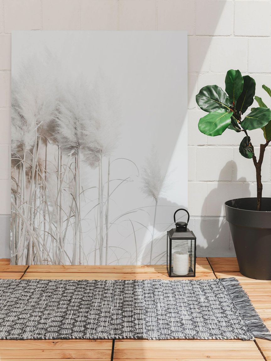 Teppich Läufer aus recyceltem Material Mimpi 80x250 cm Dunkelgrau