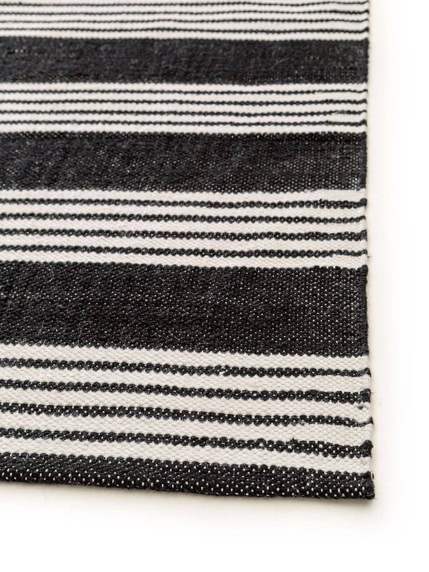 Teppich Läufer aus recyceltem Material Dura Schwarz