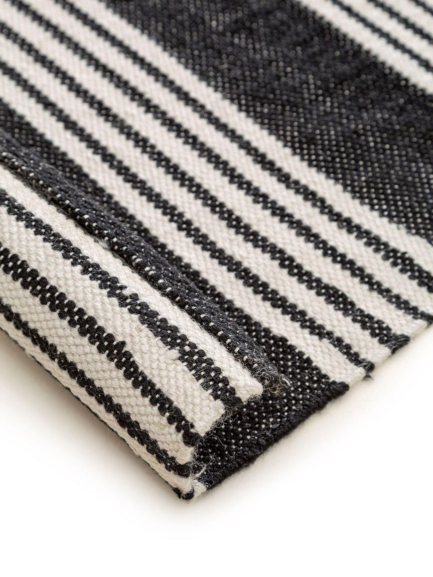 Teppich Läufer aus recyceltem Material Dura Schwarz