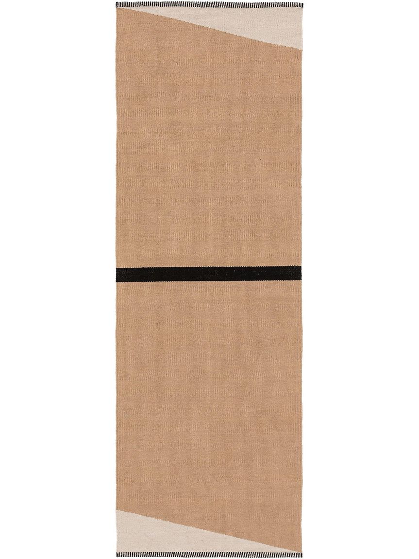 Baumwollteppich Läufer Lenny 70x200 cm Beige