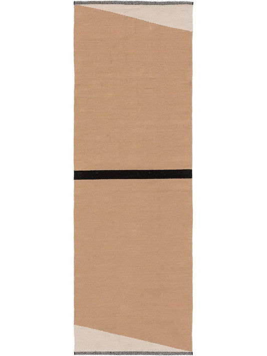Baumwollteppich Läufer Lenny 70x200 cm Beige