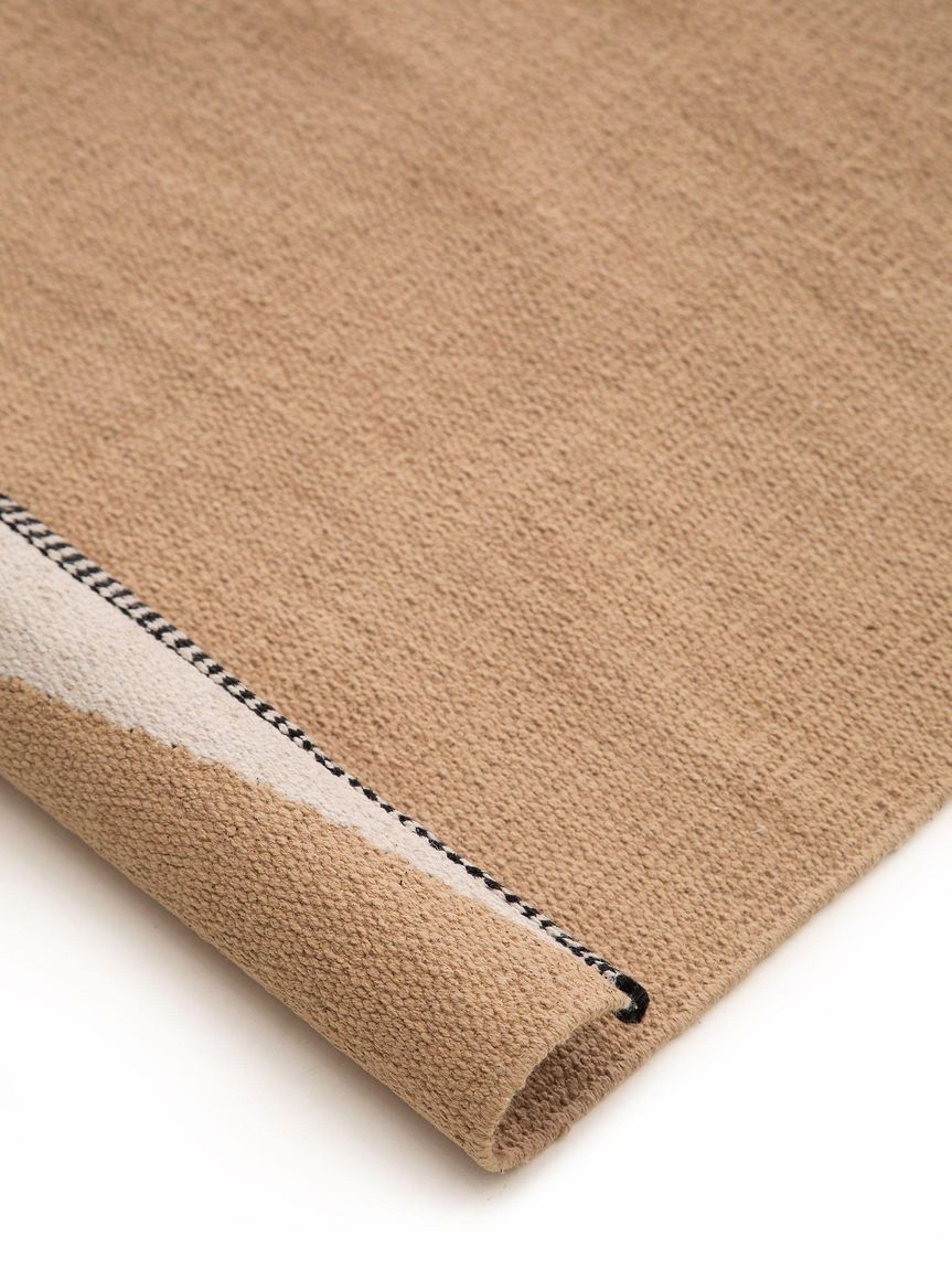 Baumwollteppich Läufer Lenny 70x200 cm Beige