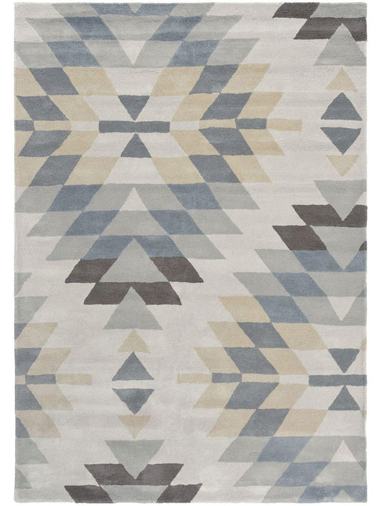 Wollteppich Elwana Grau