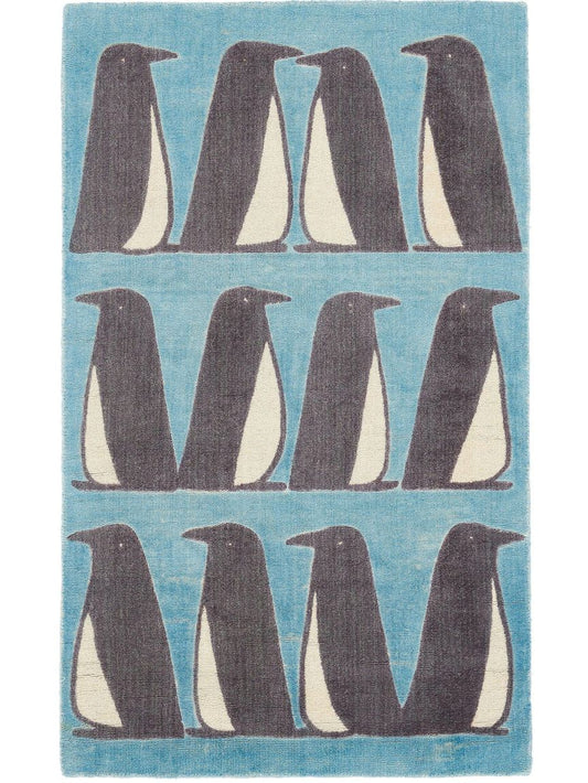 Wollteppich Pedro Blau