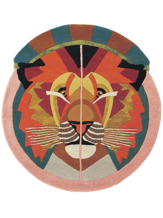 Wollteppich rund Zodiac 100x100 cm Bunt