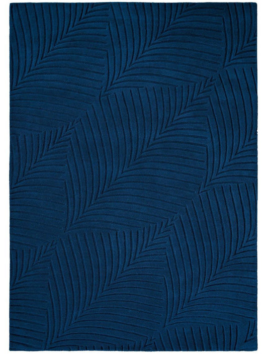 Wollteppich Folia Blau
