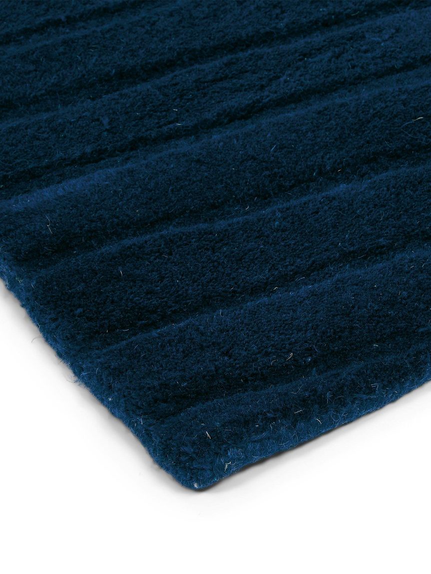 Wollteppich Folia Blau