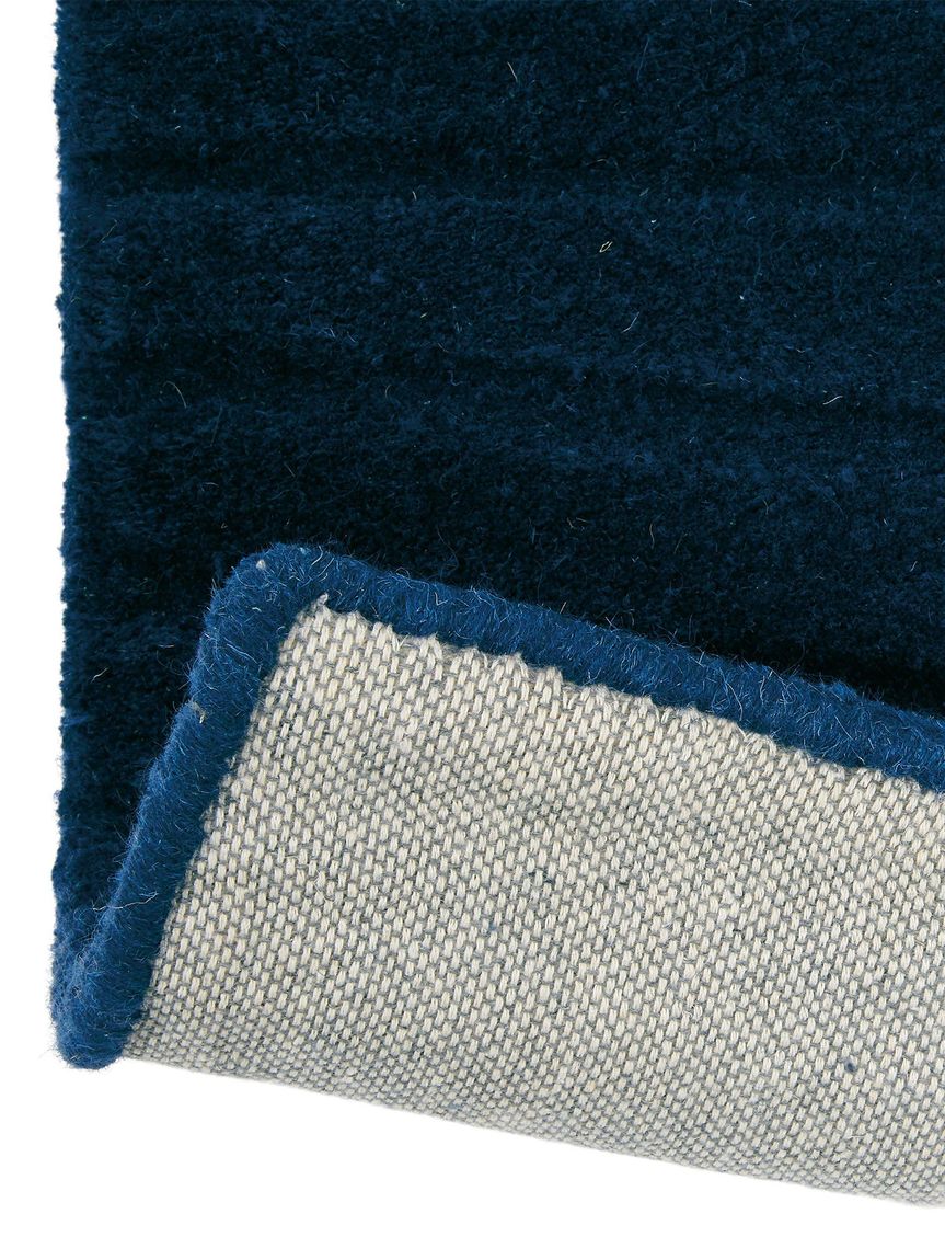 Wollteppich Folia Blau