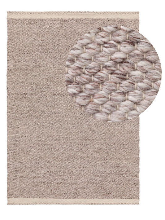 Teppich aus recyceltem Material Kiah Creame / Taupe - Voelpe