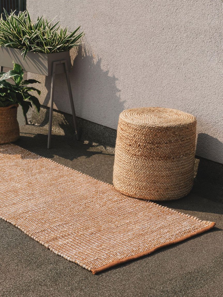 Teppich Läufer aus recyceltem Material Nyssa 70x200 cm Hellbraun