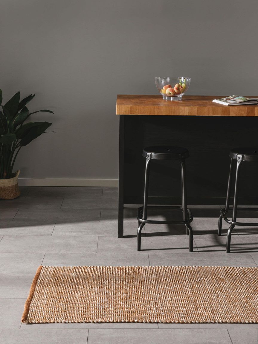 Teppich Läufer aus recyceltem Material Nyssa 70x200 cm Hellbraun