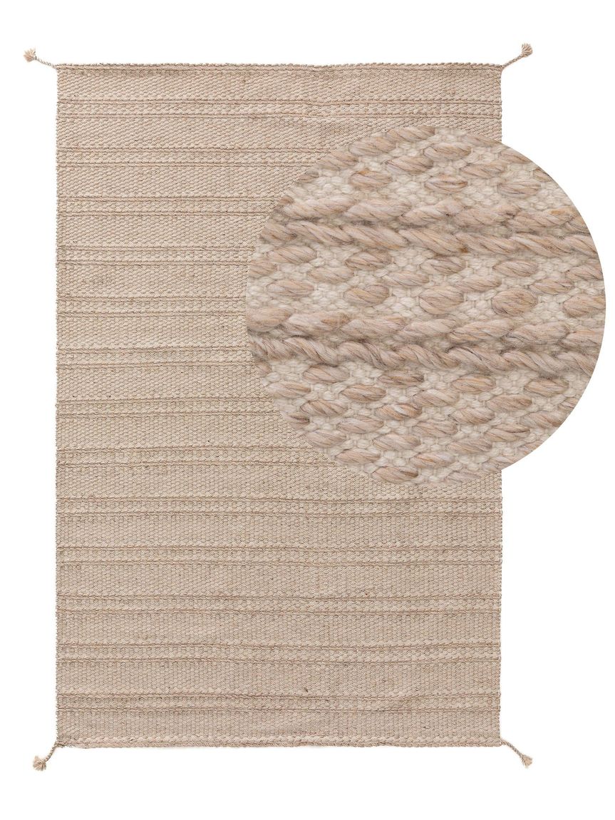 Teppich aus recyceltem Material Rene Beige - Voelpe