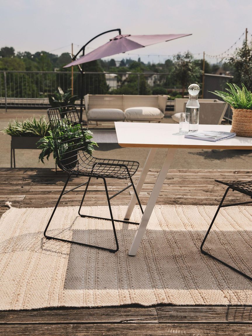 Teppich aus recyceltem Material Rene Beige