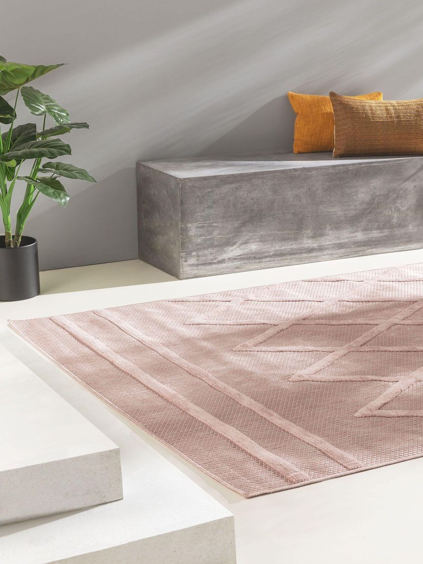 In- & Outdoor Teppich Bonte Rosa - Voelpe