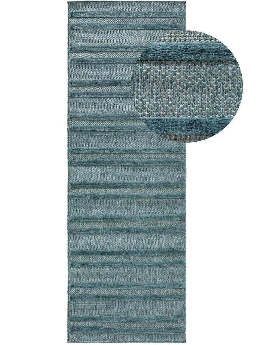 In- & Outdoor Teppich Bonte Läufer 75x220 cm Türkis