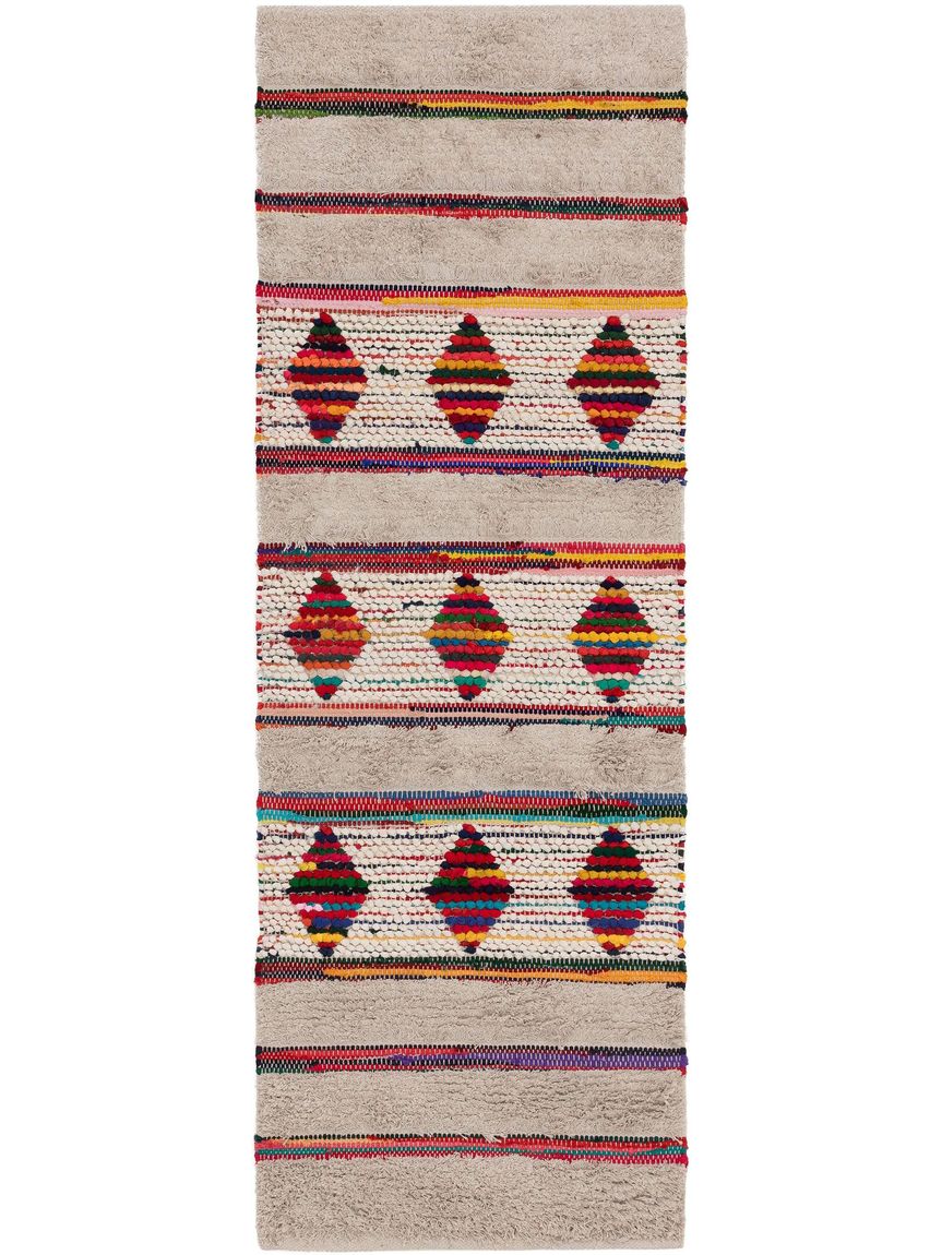 Baumwollteppich Läufer Winnie 70x200 cm Bunt