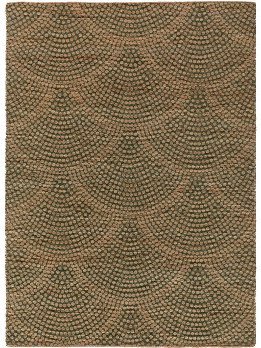 Juteteppich Baru Beige / Grün