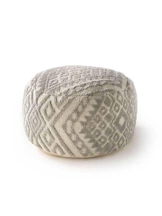 Pouf Elias 55x55x30 cm Grau