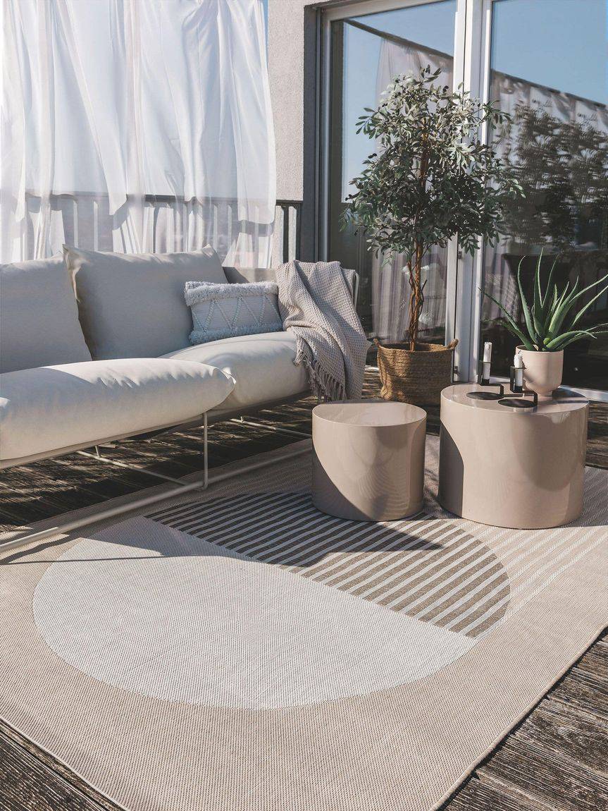 In- & Outdoor Teppich Anuk Beige - Voelpe