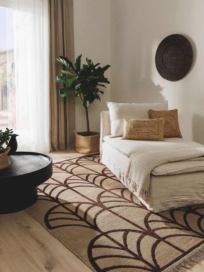 Juteteppich Bailey 250x350 cm Beige / Braun