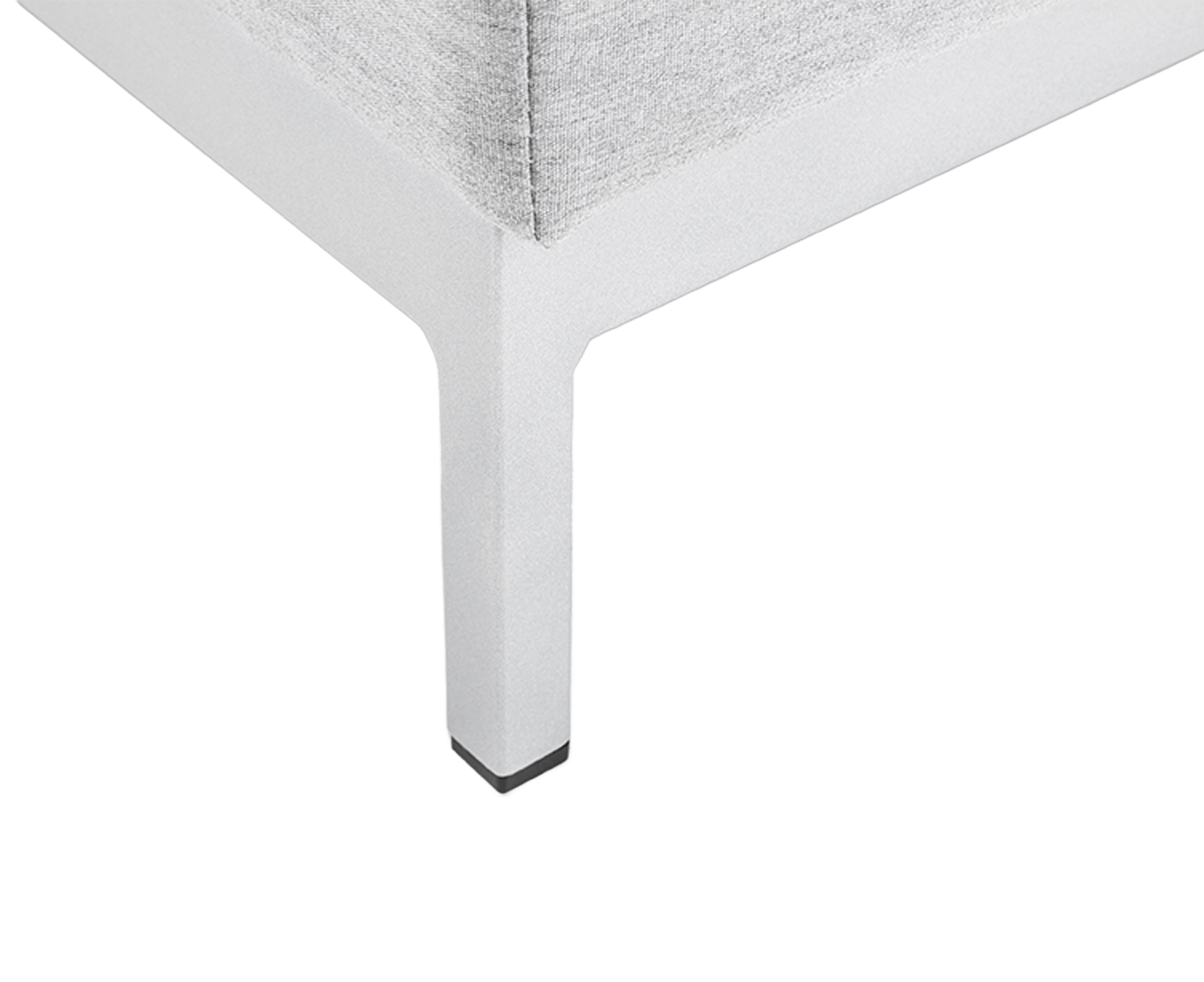 Kettler Ego Modular Endteil Links Silber / Hellgrau Sunbrella